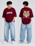 “Courage – Ferocious” Oversized T-Shirt – Maroon