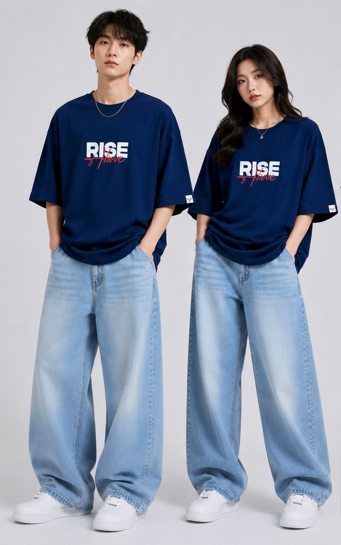 Rise Above – Freedom Oversized T-Shirt – Navy Blue