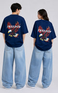Rise Above – Freedom Oversized T-Shirt – Navy Blue
